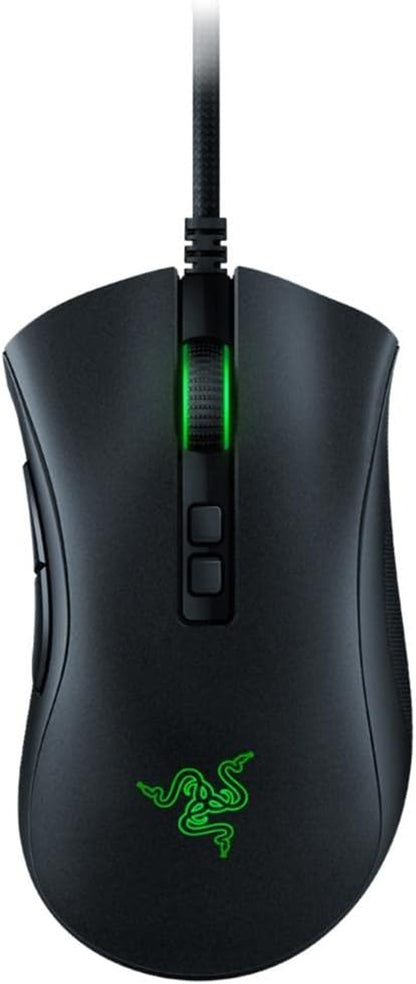 Razer Deathadder V2 Gaming Mouse: 20K DPI Optical Sensor - Fastest Gaming Mouse Switch - Chroma RGB Lighting - 8 Programmable Buttons - Rubberized Side Grips - Classic Black